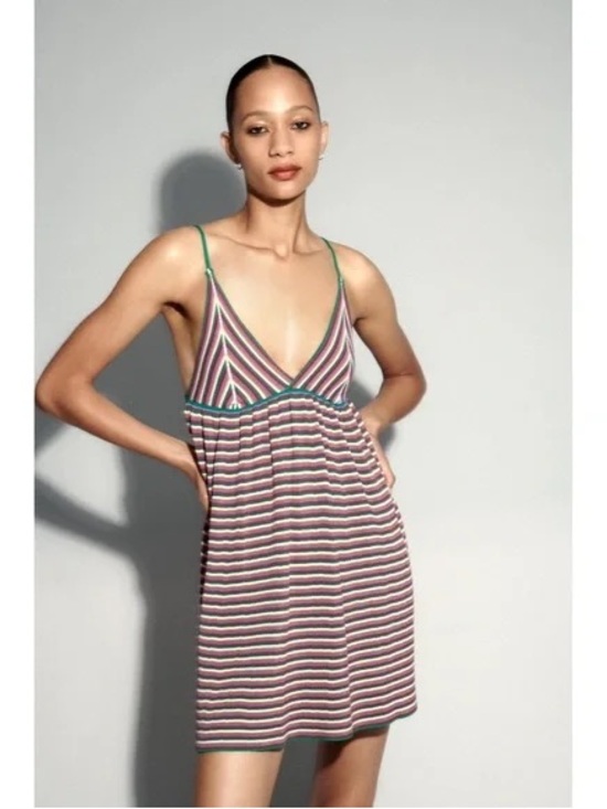 Zara Other - ZARA Striped Knit Dress Size Small Boho Hippie Festival